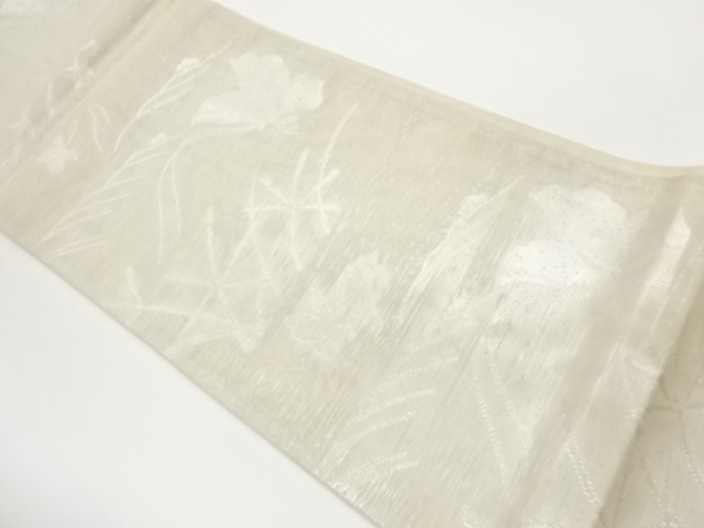 JAPANESE FUKURO OBI FOR SUMMER / WOVEN BUTTERFLY